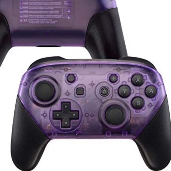 eXtremeRate Atomic Purple Clear Faceplate and Backplate for Nintendo‎ Switch Pro - Picture 3 of 6